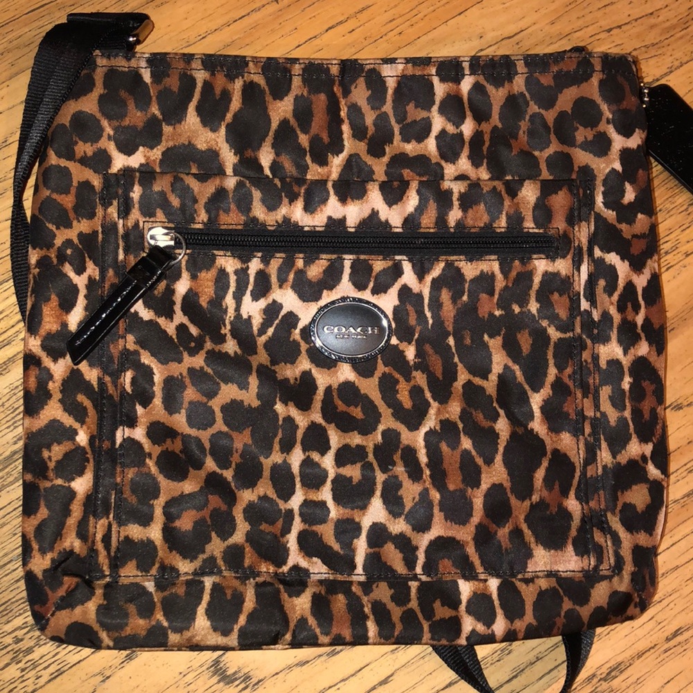 Coach animal print cross body bag